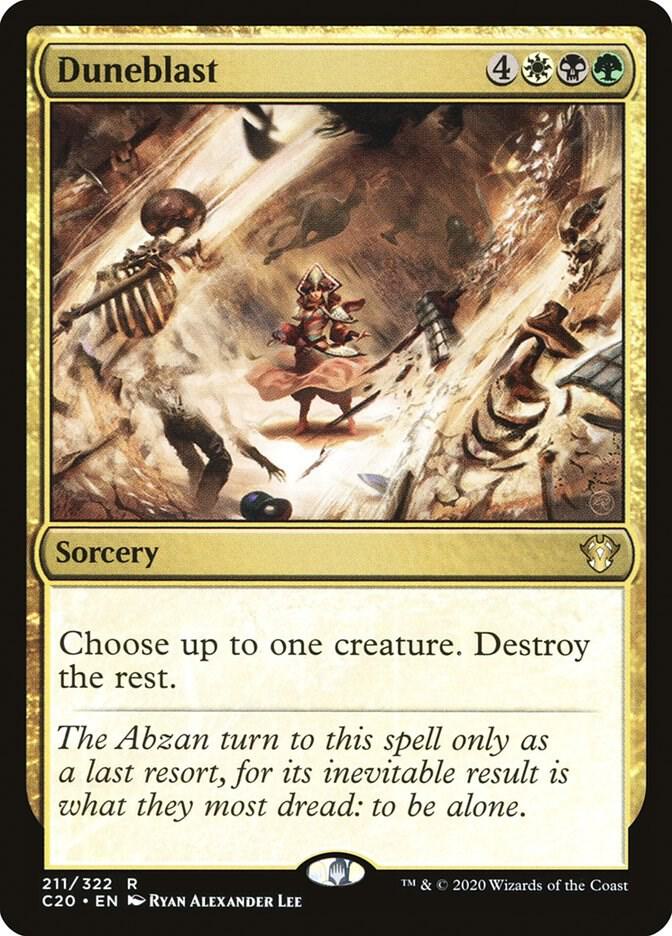 Duneblast 211 card from Commander 2020