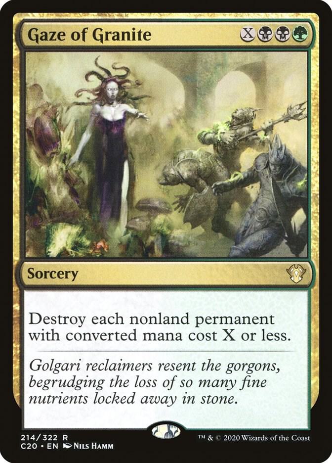 Gaze of Granite 214 card from Commander 2020
