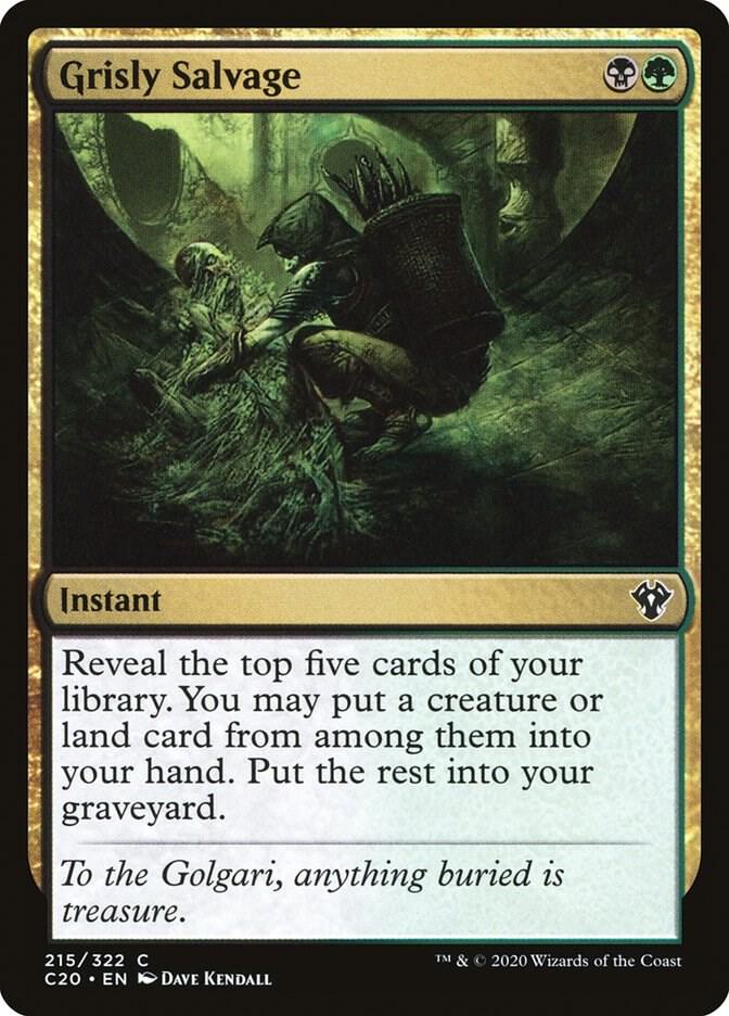 Grisly Salvage 215 card from Commander 2020