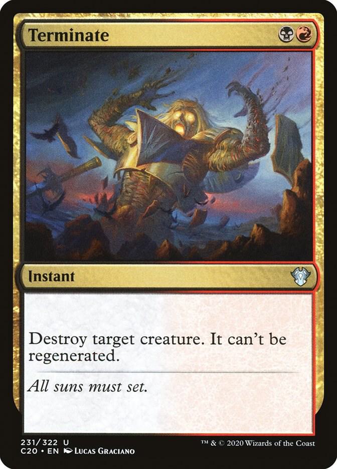 Terminate 231 card from Commander 2020