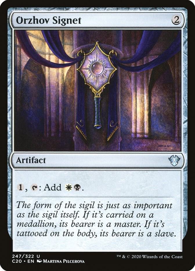 Orzhov Signet 247 card from Commander 2020