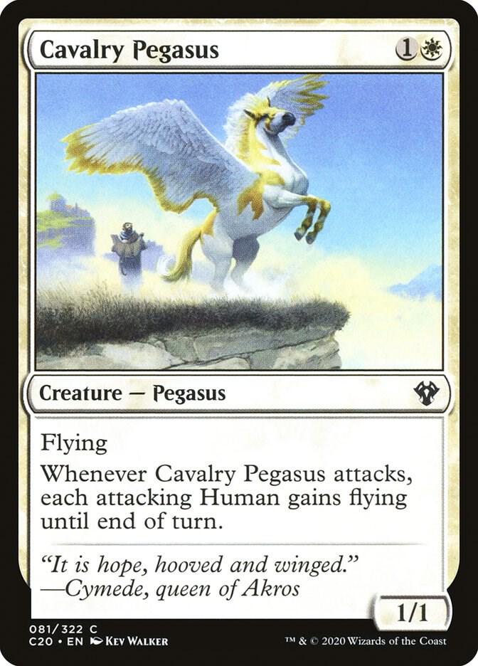 Cavalry Pegasus 81 card from Commander 2020
