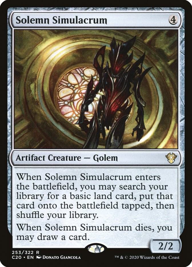 Solemn Simulacrum 253 card from Commander 2020