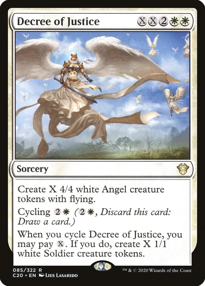 Decree of Justice 85 card from Commander 2020