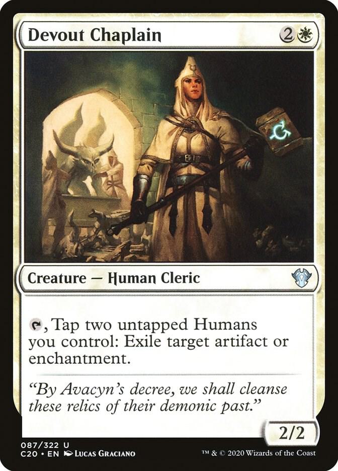 Devout Chaplain 87 card from Commander 2020