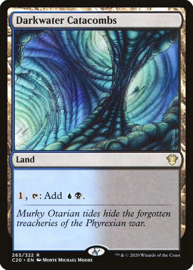 Darkwater Catacombs 265 card from Commander 2020