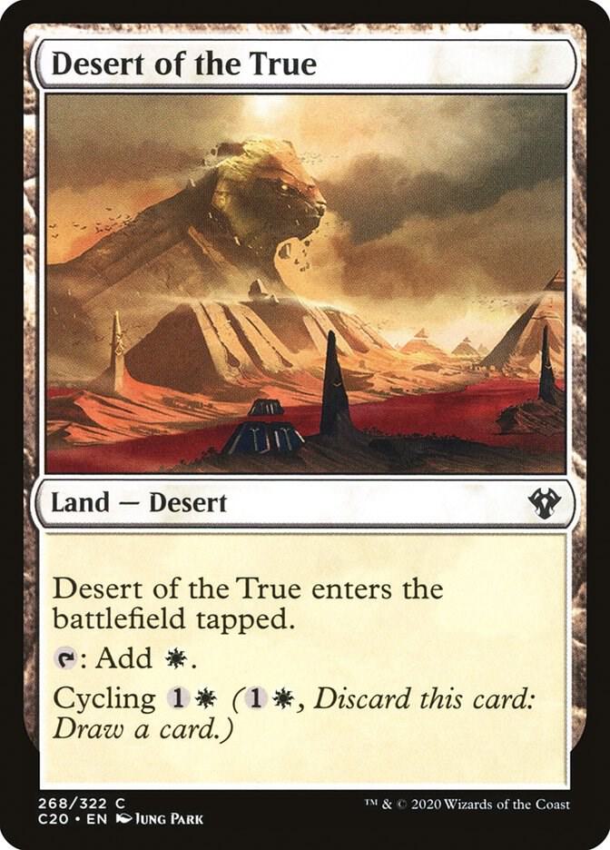 Desert of the True 268 card from Commander 2020