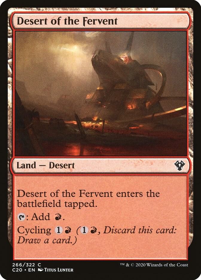 Desert of the Fervent 266 card from Commander 2020