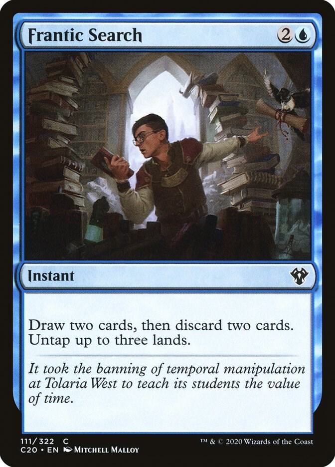 Frantic Search 111 card from Commander 2020