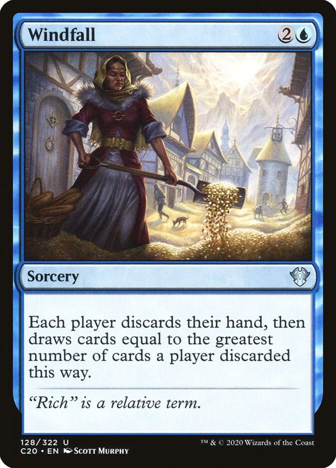 Windfall 128 card from Commander 2020