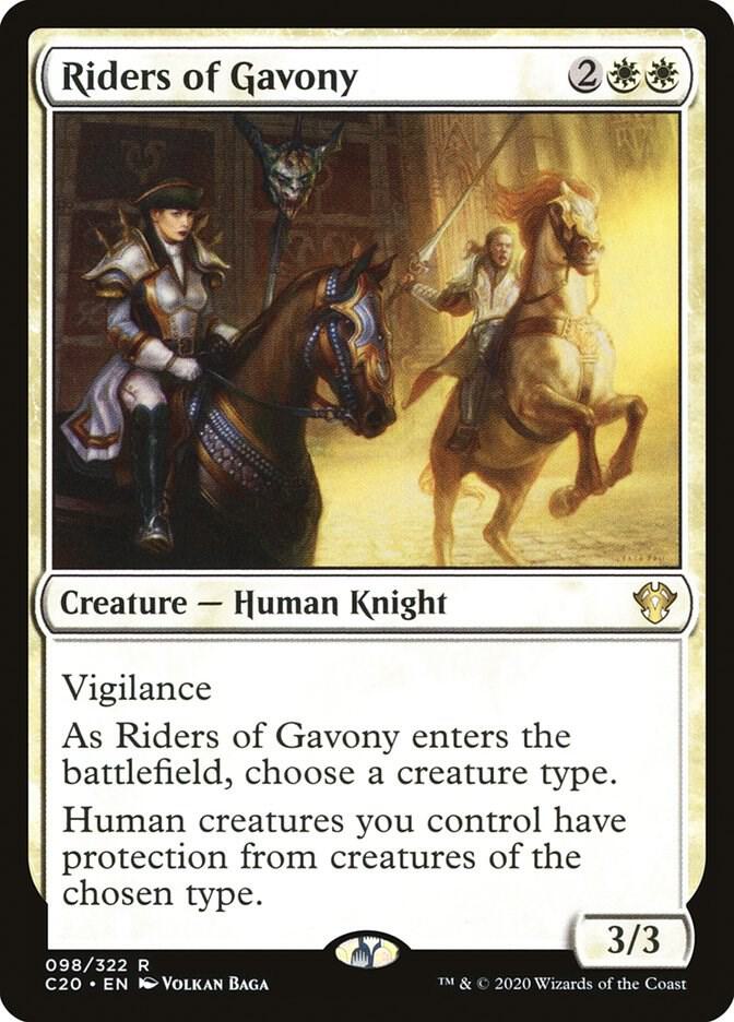 Riders of Gavony 98 card from Commander 2020