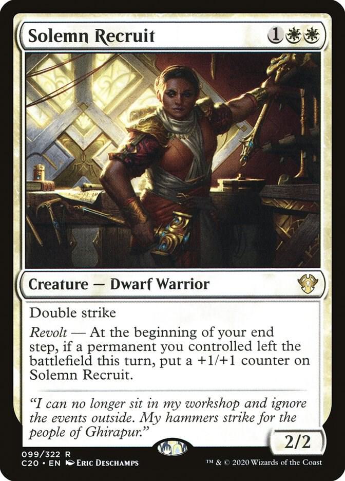 Solemn Recruit 99 card from Commander 2020