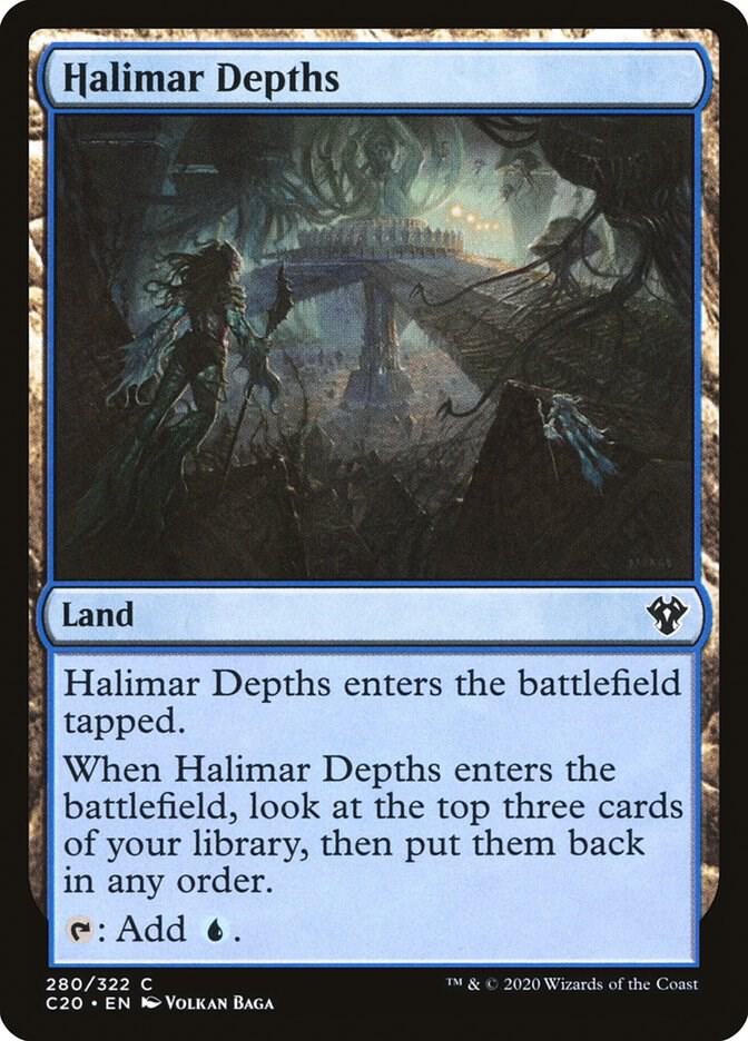 Halimar Depths 280 card from Commander 2020
