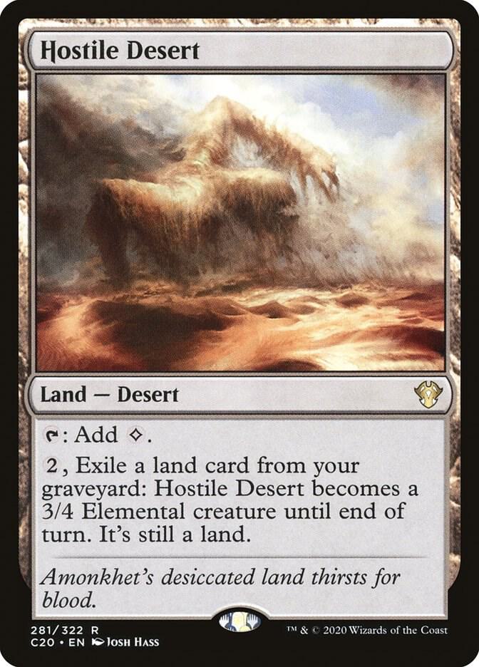 Hostile Desert 281 card from Commander 2020