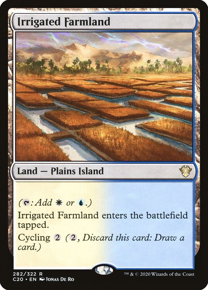 Irrigated Farmland 282 card from Commander 2020