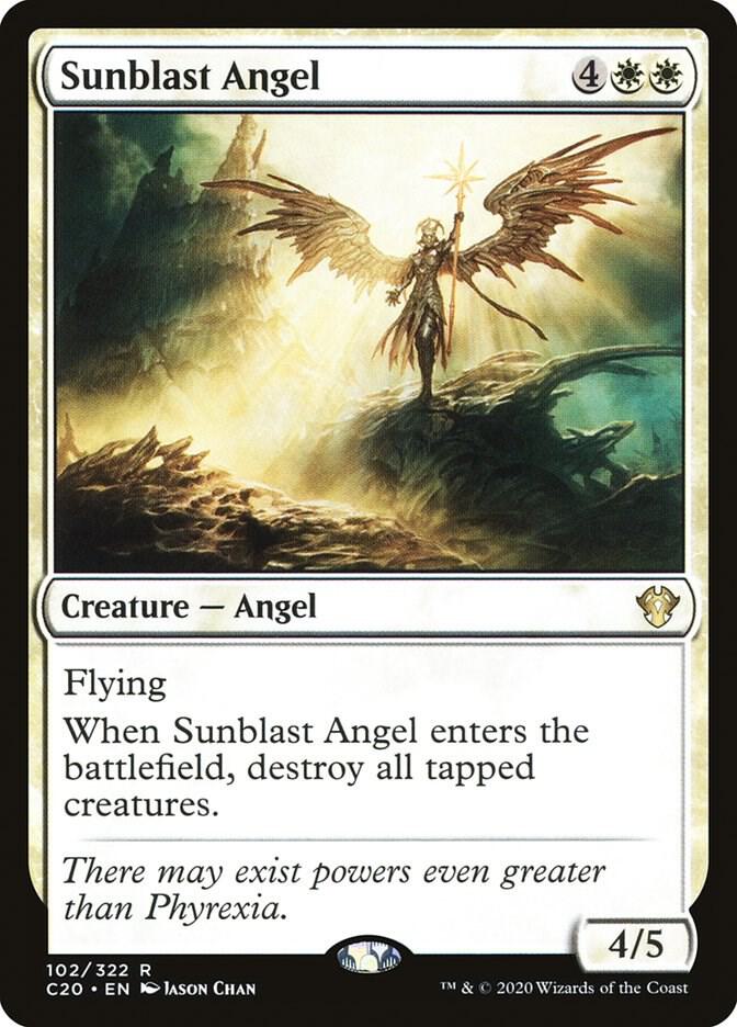 Sunblast Angel 102 card from Commander 2020