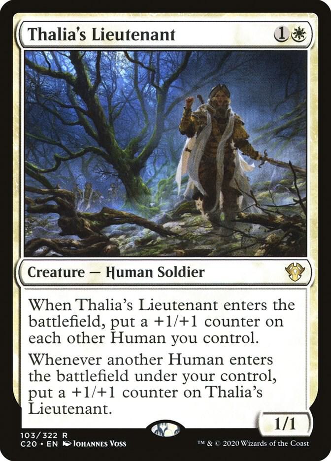 Thalia's Lieutenant 103 card from Commander 2020