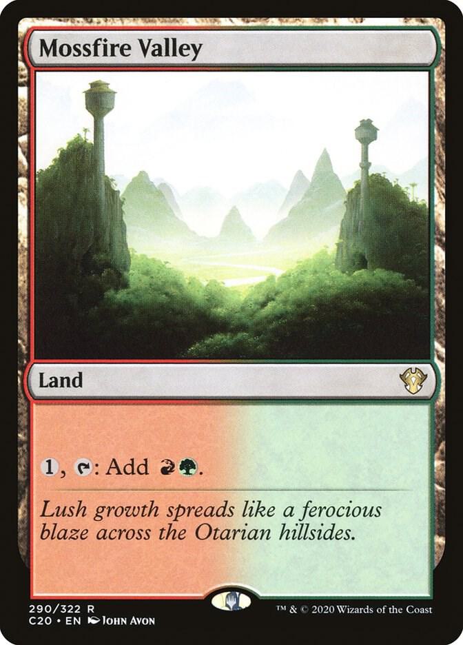 Mossfire Valley 290 card from Commander 2020