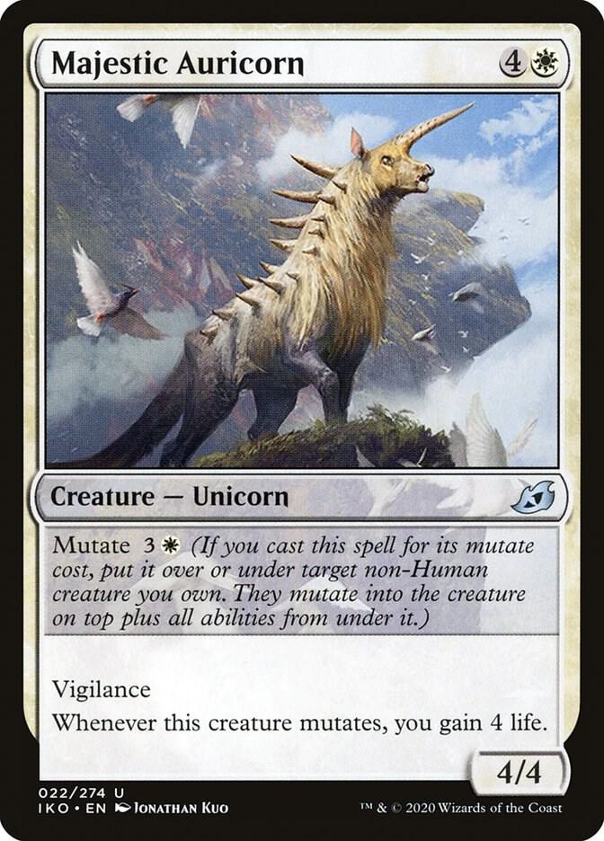 Majestic Auricorn 22 card from Ikoria: Lair of Behemoths