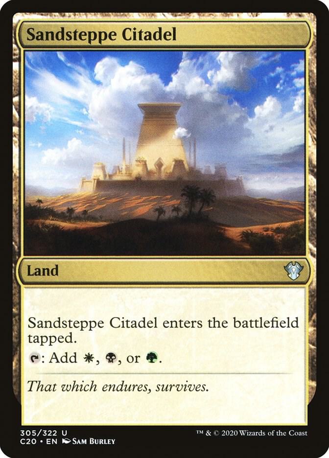 Sandsteppe Citadel 305 card from Commander 2020
