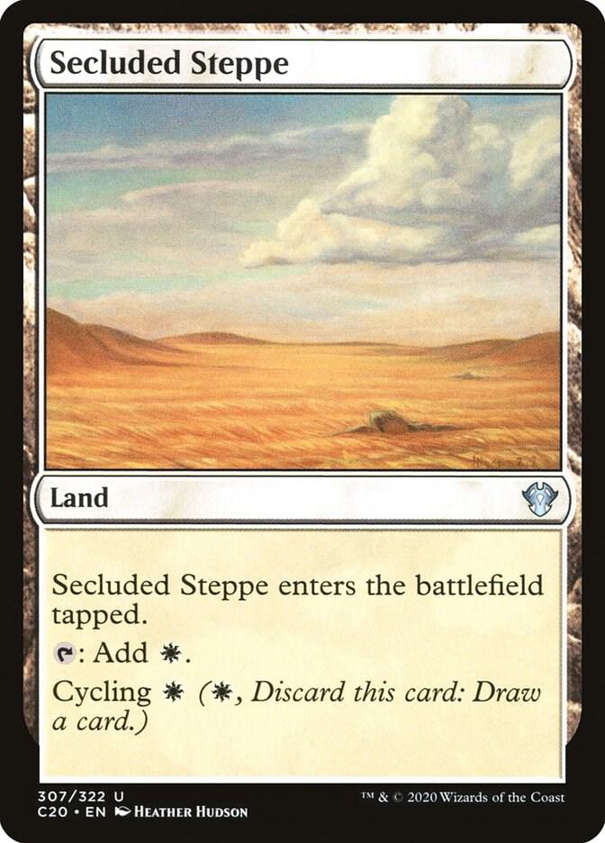 Secluded Steppe 307 card from Commander 2020