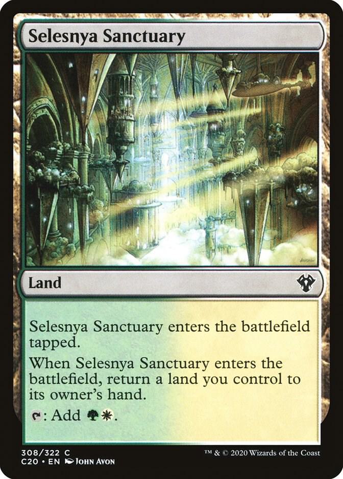 Selesnya Sanctuary 308 card from Commander 2020