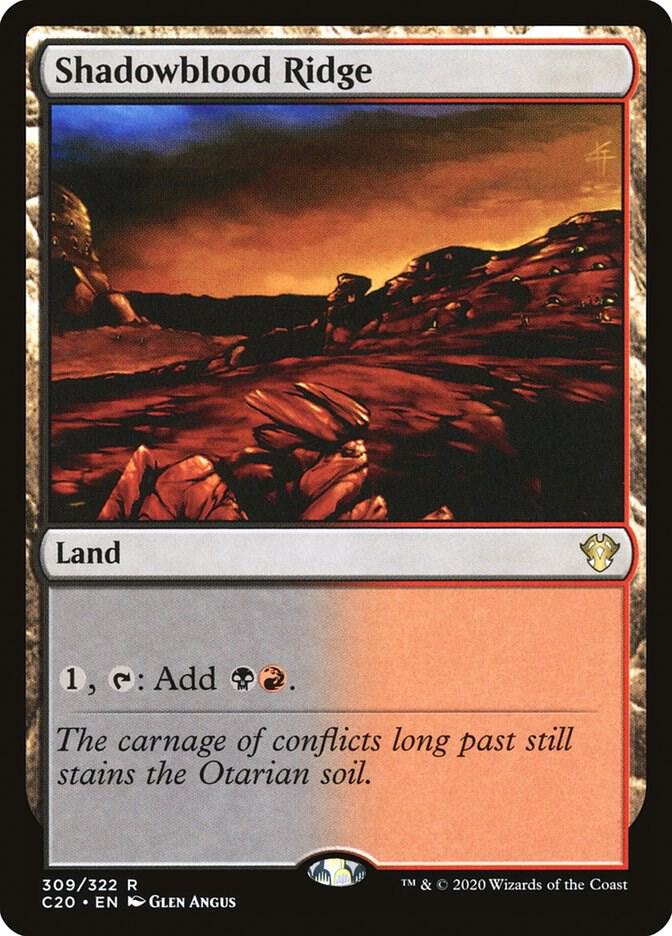 Shadowblood Ridge 309 card from Commander 2020