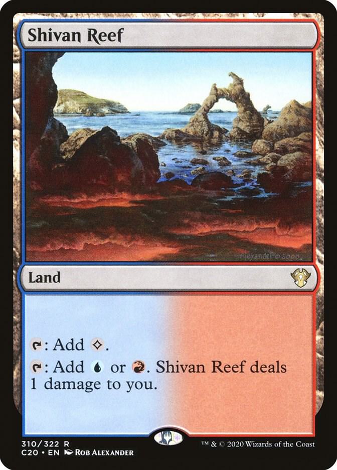 Shivan Reef 310 card from Commander 2020