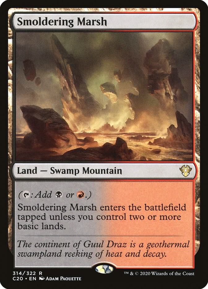 Smoldering Marsh 314 card from Commander 2020