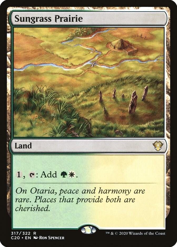 Sungrass Prairie 317 card from Commander 2020