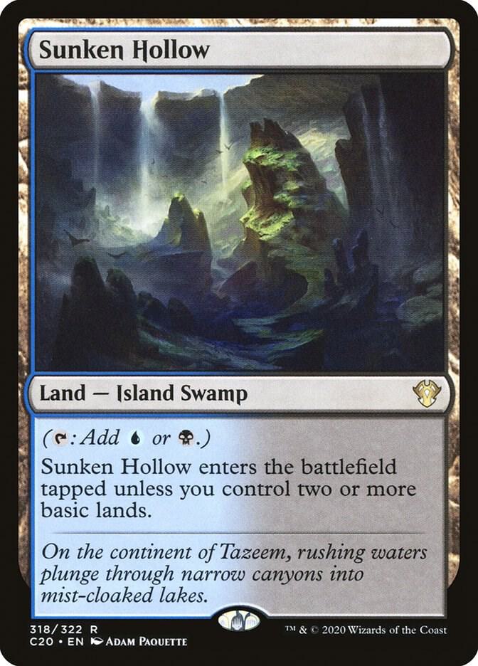 Sunken Hollow 318 card from Commander 2020