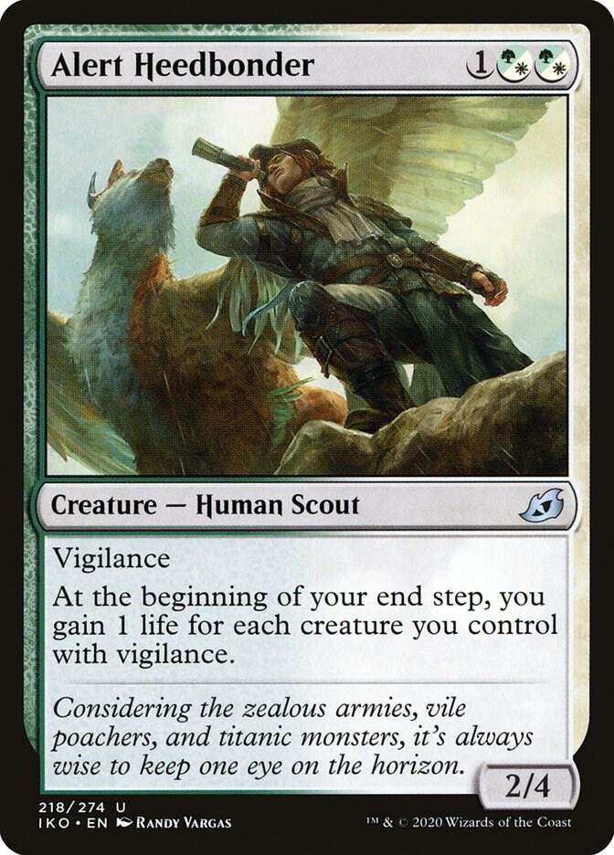 Alert Heedbonder 218 card from Ikoria: Lair of Behemoths