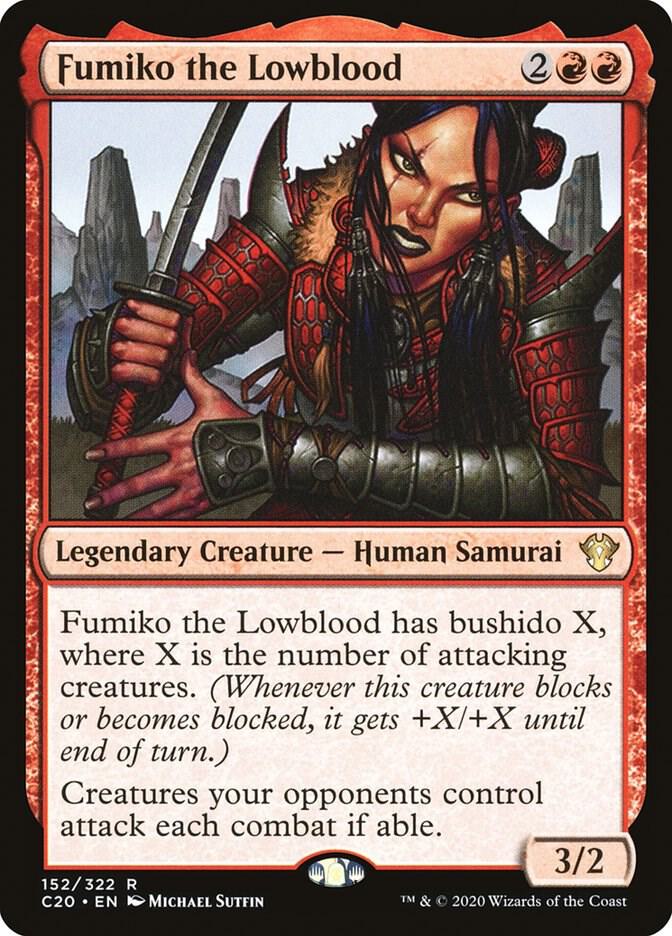 Fumiko the Lowblood 152 card from Commander 2020