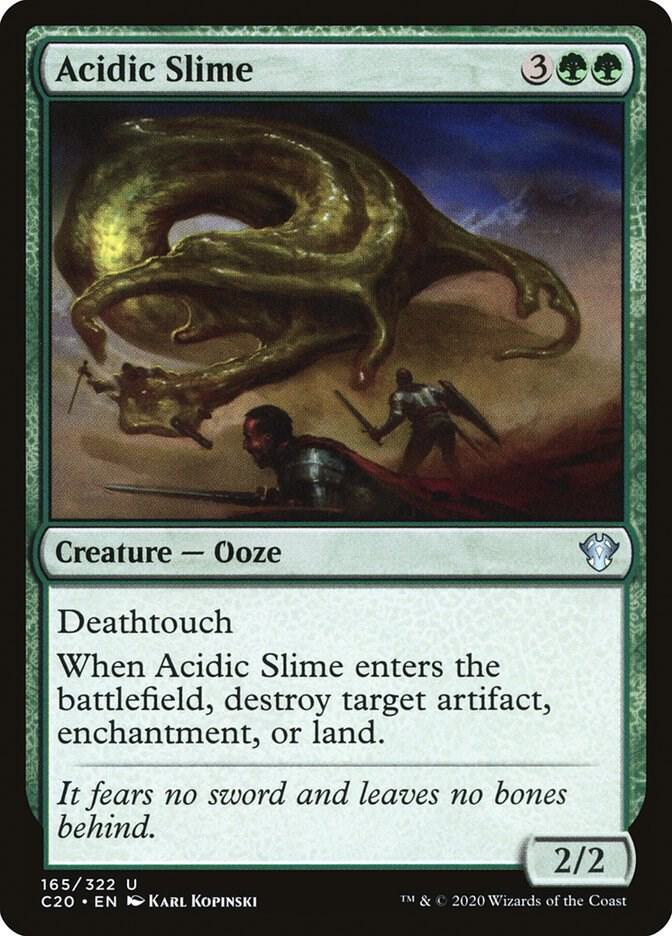 Acidic Slime 165 card from Commander 2020