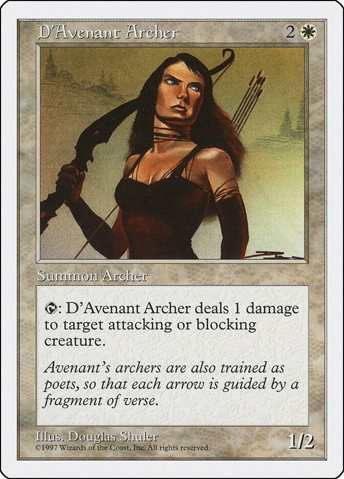 D'Avenant Archer card from Fifth Edition