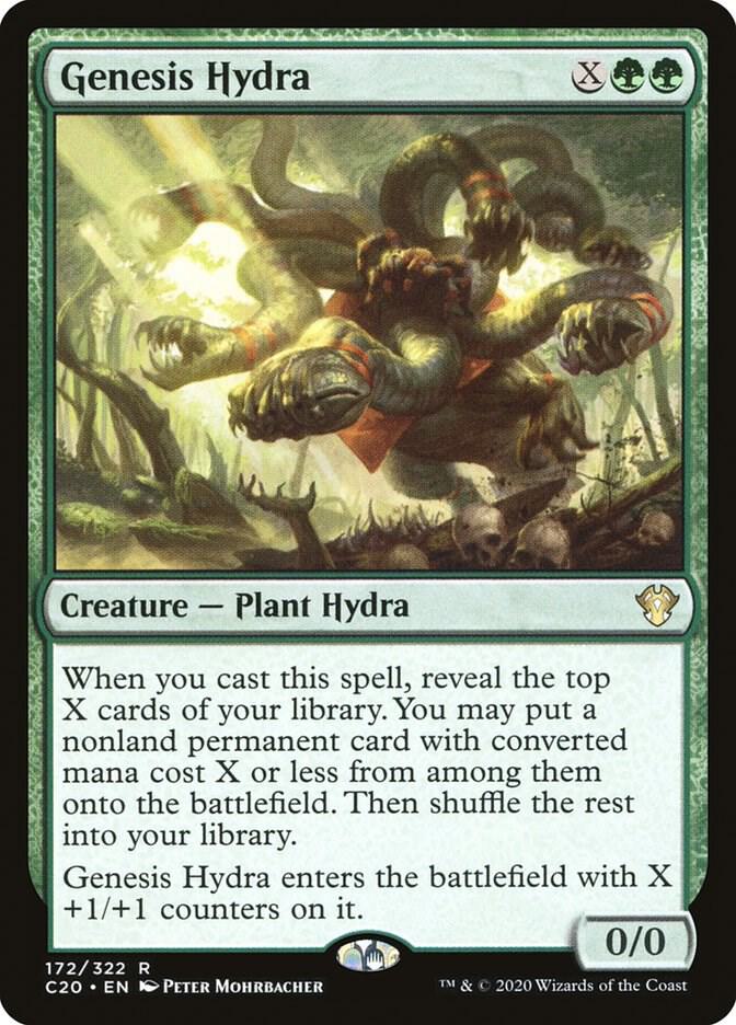 Genesis Hydra 172 card from Commander 2020
