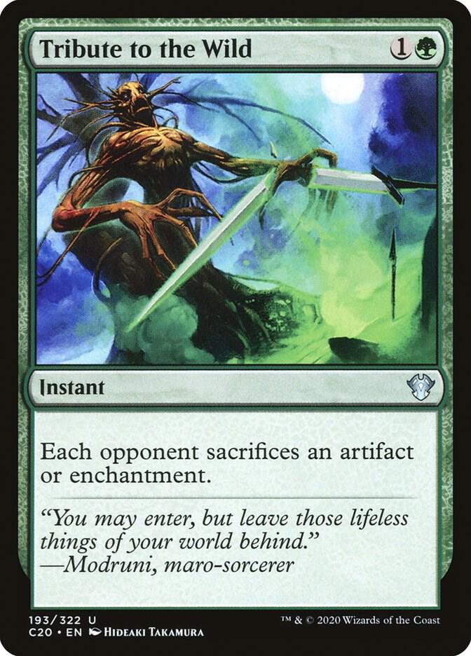 Tribute to the Wild 193 card from Commander 2020