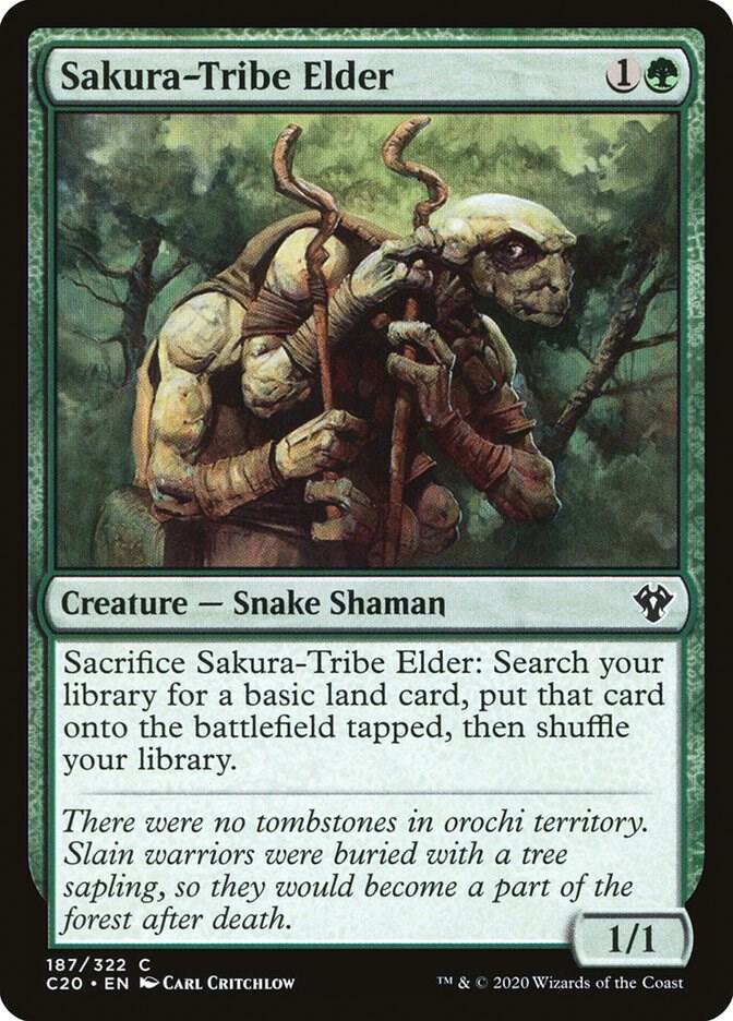 Sakura-Tribe Elder 187 card from Commander 2020