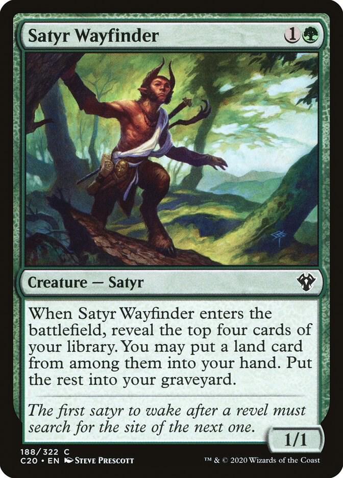 Satyr Wayfinder 188 card from Commander 2020
