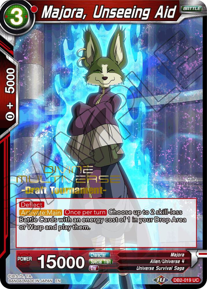 Majora, Unseeing Aid (Divine Multiverse Draft Tournament) DB2-019 card from Tournament Promotion Cards