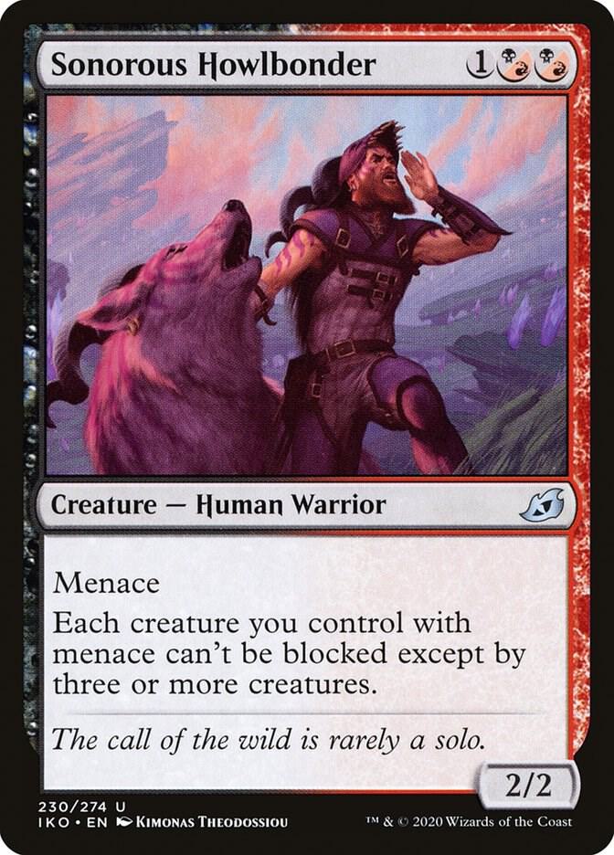 Sonorous Howlbonder 230 card from Ikoria: Lair of Behemoths