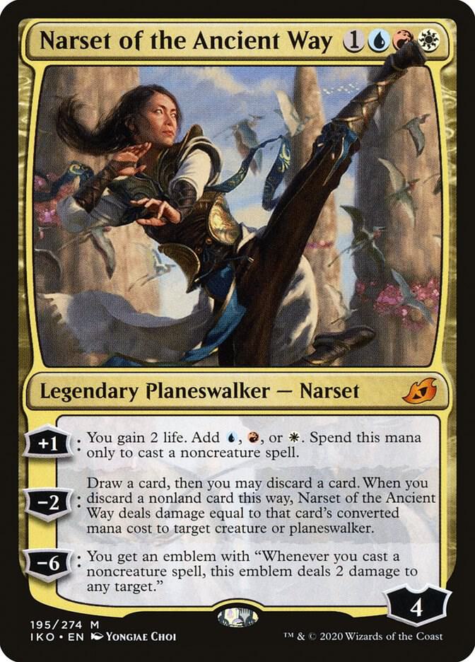 Narset of the Ancient Way 195 card from Ikoria: Lair of Behemoths