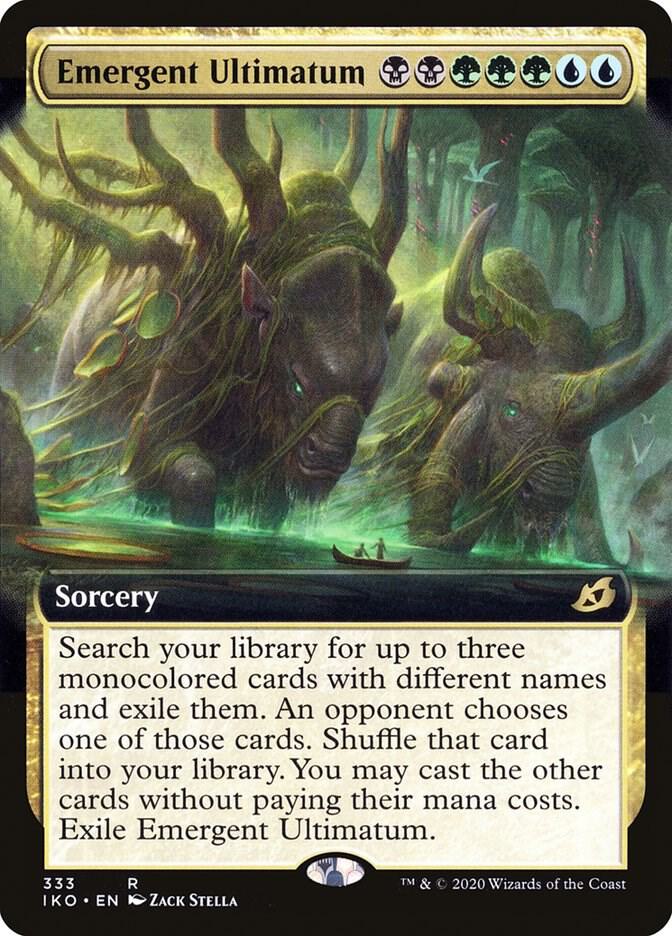 Emergent Ultimatum (Extended Art) 333 card from Ikoria: Lair of Behemoths