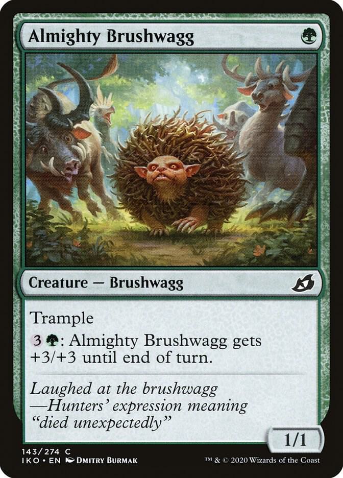 Almighty Brushwagg 143 card from Ikoria: Lair of Behemoths