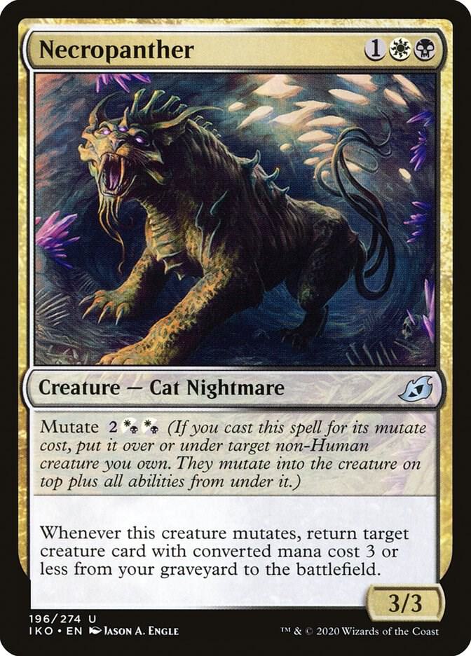 Necropanther 196 card from Ikoria: Lair of Behemoths