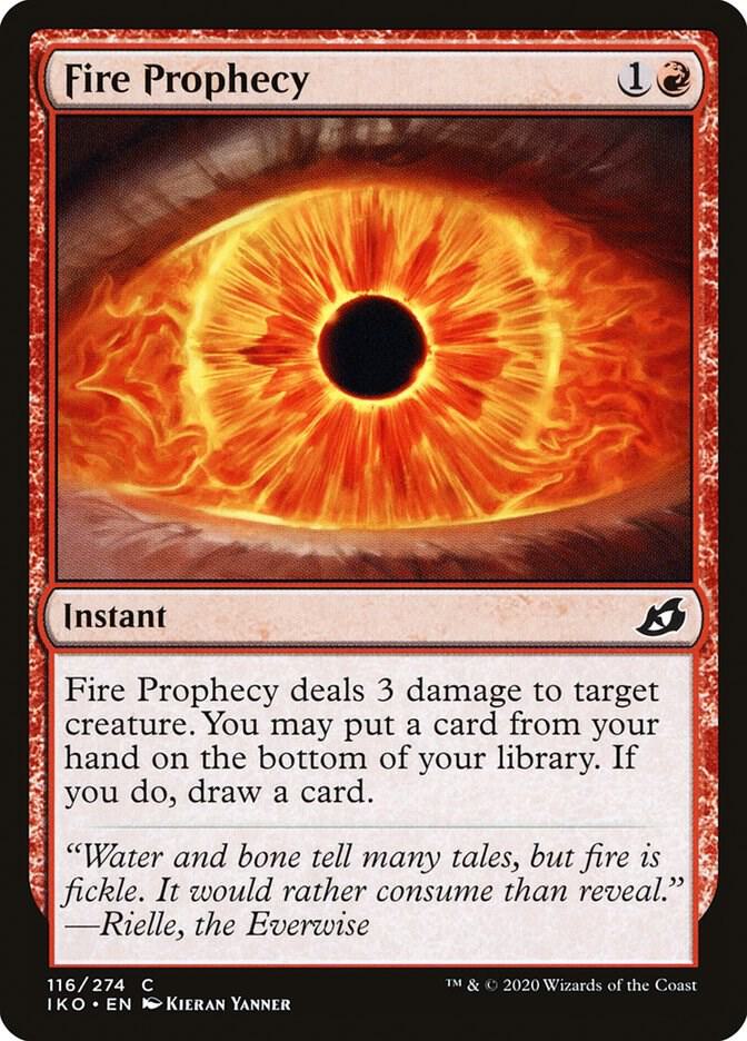 Fire Prophecy 116 card from Ikoria: Lair of Behemoths