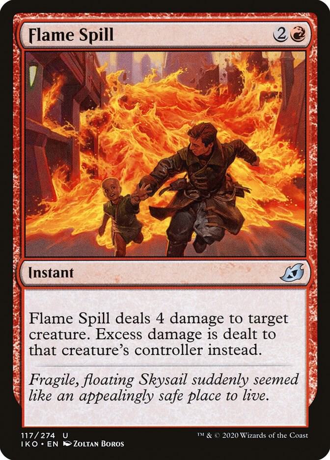 Flame Spill 117 card from Ikoria: Lair of Behemoths