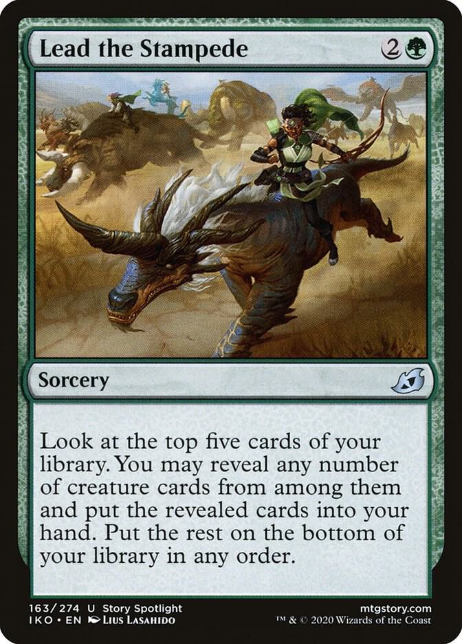 Lead the Stampede 163 card from Ikoria: Lair of Behemoths