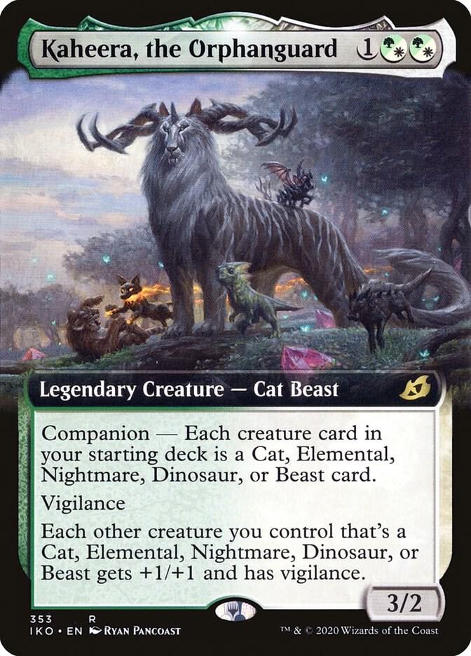 Kaheera, the Orphanguard (Extended Art) 353 card from Ikoria: Lair of Behemoths