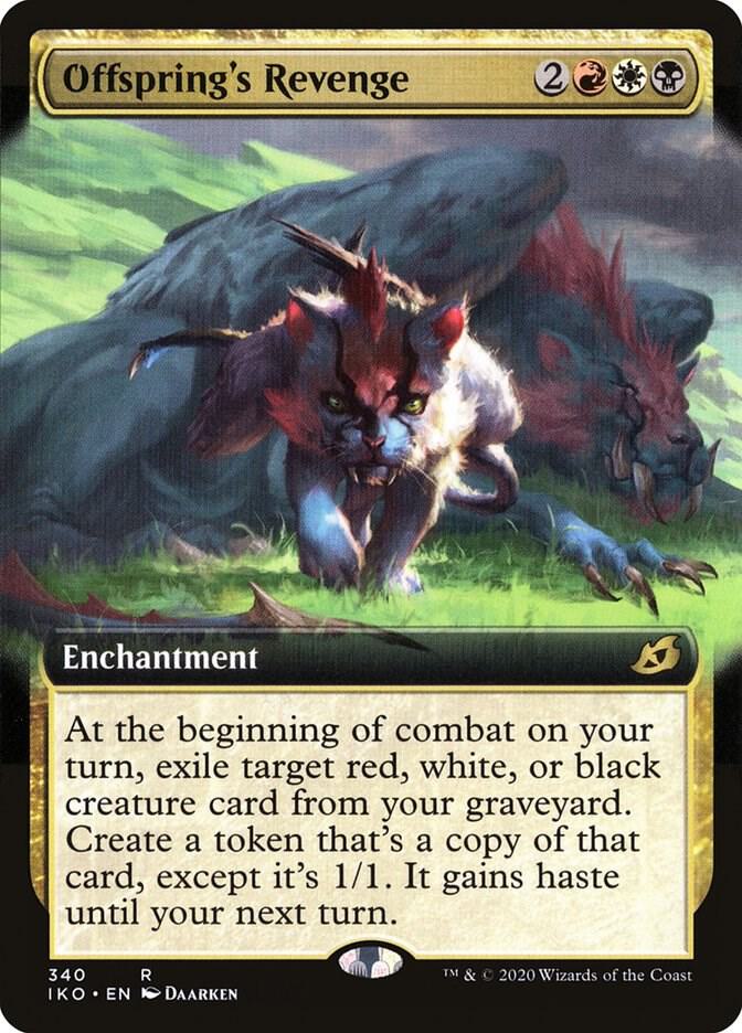 Offspring's Revenge (Extended Art) 340 card from Ikoria: Lair of Behemoths